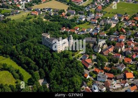 Aerial view, Wewelsburg, hill Castle in the district Wewelsburg town ...