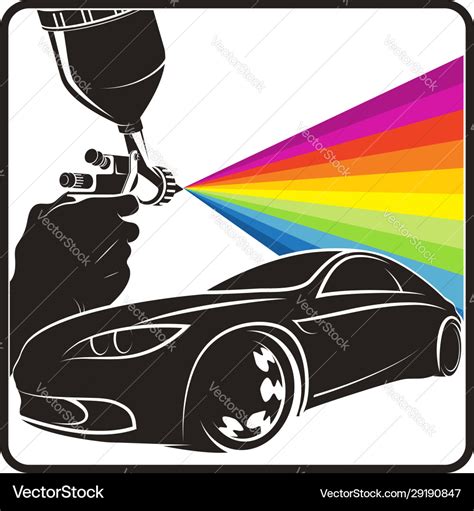 Spray paint car symbol Royalty Free Vector Image