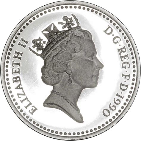 1990 Five Pence Piedfort Silver Proof Coin | Chards