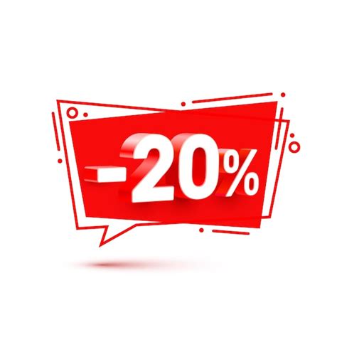 Premium Vector | Banner 20 off with share discount percentage. Vector ...