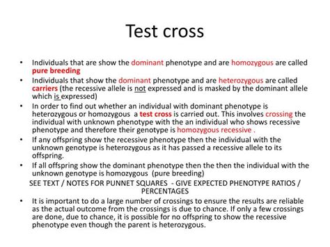 PPT - Test cross PowerPoint Presentation, free download - ID:2691286