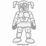 FNAF Coloring Pages Free Printable PDF sketch template
