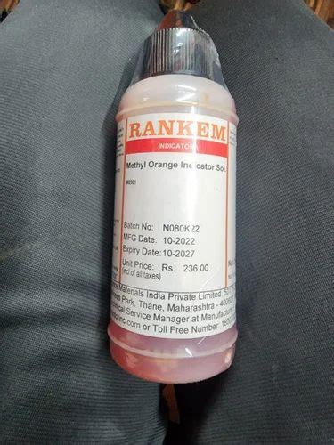 Methyl Orange Ph Indicator, Cas Number: 774859 at Rs 120/bottle in New Delhi | ID: 2850520205562