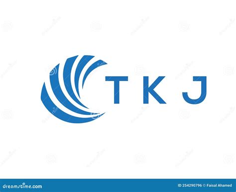 TKJ Letter Logo Design on White Background. TKJ Creative Circle Letter Logo Stock Vector ...