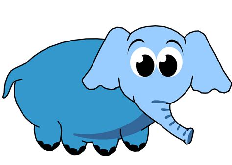 Blue Elephant Clip Art Free Stock Photo - Public Domain Pictures