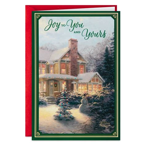 Hallmark Thomas Kinkade Pack of Christmas Cards, Snowy House (6 Holiday Cards with Envelopes ...