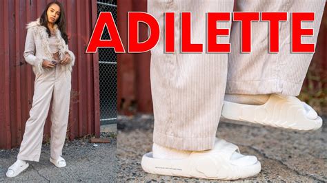 The EVERYDAY SLIDE? Adidas Adilette 22 Grey On Foot Review and How to Style - YouTube