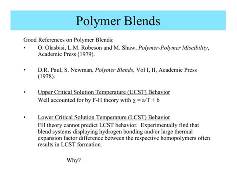 Polymer Blends