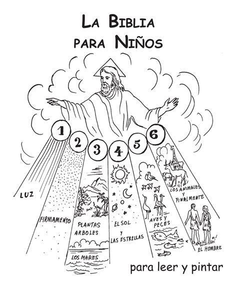 La creación de Dios para colorear - Educacion Religiosa