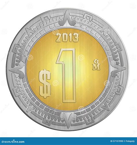 One Mexican Peso Stock Illustration - Image: 57157090