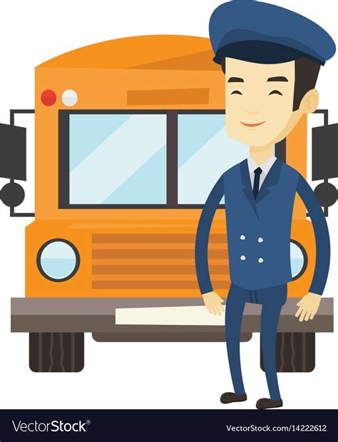 School bus driver Royalty Free Vector Image - VectorStock