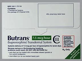 Butrans Transdermal: Uses, Side Effects, Interactions, Pictures, Warnings & Dosing - WebMD