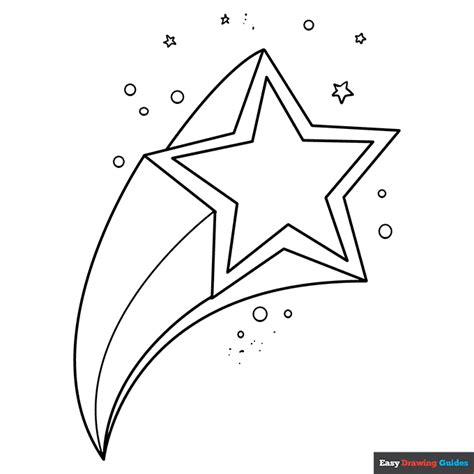 Shooting Star Coloring Page | Easy Drawing Guides