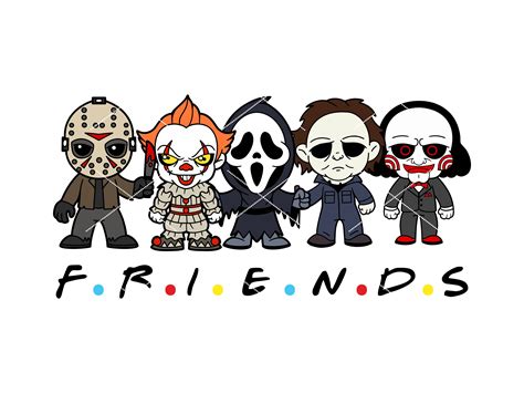 Horror Movie Killers Scary Friends Png Halloween Horror Squad Cult ...