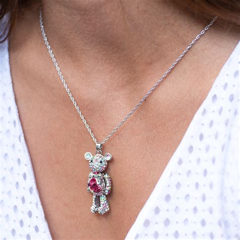 Teddy Bear Necklace with Swarovski Crystals | 24 Style