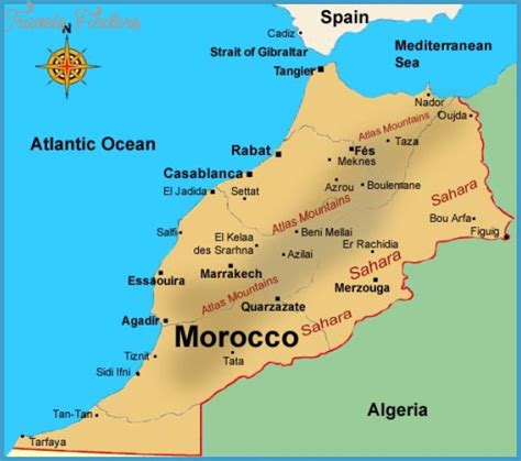 Morocco Map - TravelsFinders.Com