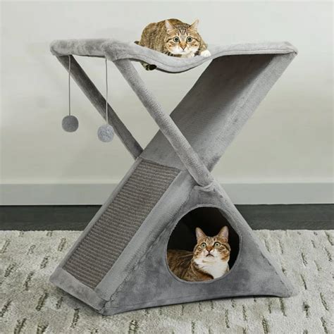 Coziwow Cat Tower Tree Foldable Double-Deck Pet House for Small ...