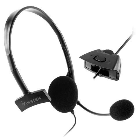 Insten Live Chat Gaming Headset Wired Headphone with Mic For Microsoft Xbox 360, Black