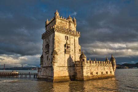 Sunset on the Belém Tower 1 - Photographic print for sale