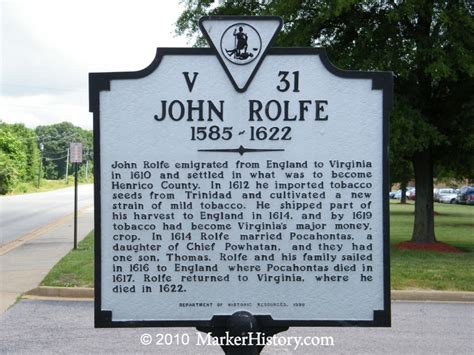 John Rolfe 1585-1622 Marker, V-31