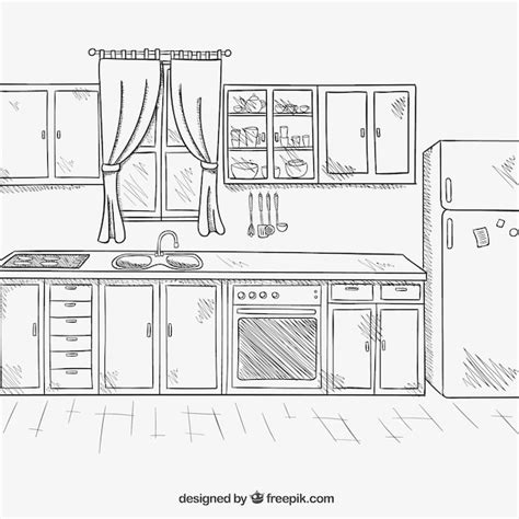 Free Vector | Hand drawn kitchen