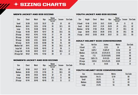 Size Charts