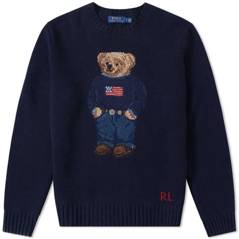 Polo Ralph Lauren Bear Isle Crew Knit Navy | END. (HK)