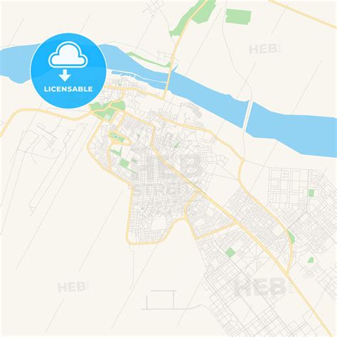 Printable street map of Laayoune, Western Sahara - HEBSTREITS