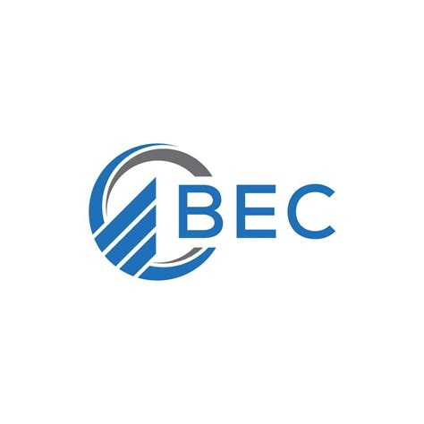 BEC Flat accounting logo design on white background. BEC creative initials Growth graph letter ...