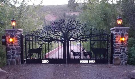 36 Tree Driveway Gates By JDR Metal Art - Home Farm Ranch & Estate Gates