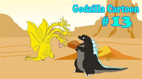 Godzilla vs King ghidorah - FUNNY #13 | Godzilla Cartoons - YouTube