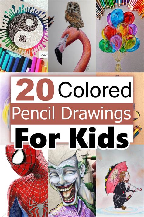 20 Colored Pencil Drawing Ideas For Kids - DIYsCraftsy