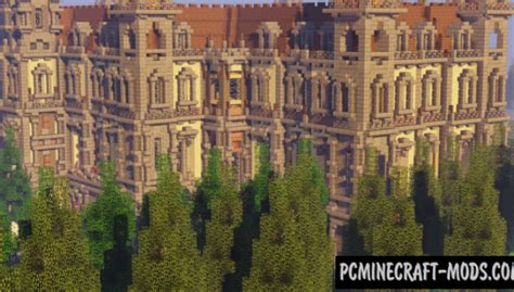 French Castle with Garden Map For Minecraft 1.21, 1.20.6 | PC Java Mods