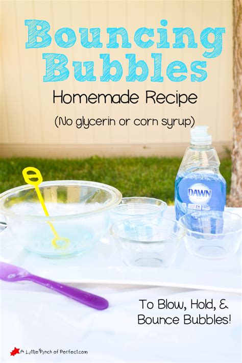 Homemade Bouncing Bubbles Recipe + Video (No glycerin or corn syrup ...