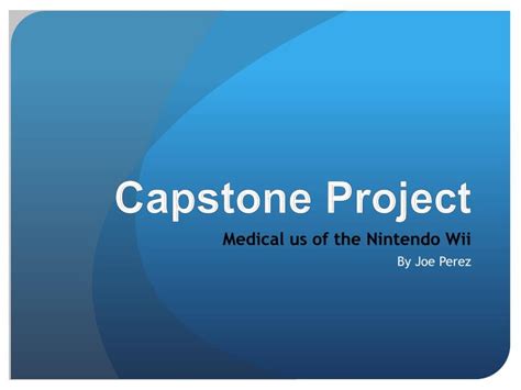 Capstone Project Presentation Template