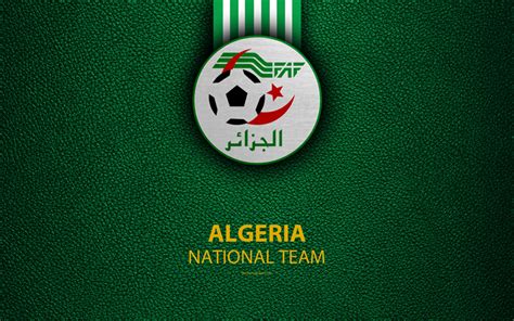 Download wallpapers Algeria national football team, 4k, leather texture ...