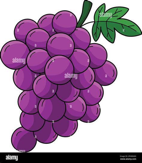 Grapes Fruit Cartoon Colored Clipart Illustration Stock Vector Image & Art - Alamy