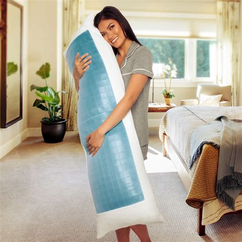 Mindful Design Cooling Memory Foam Body Pillow - Extra Firm Full ...