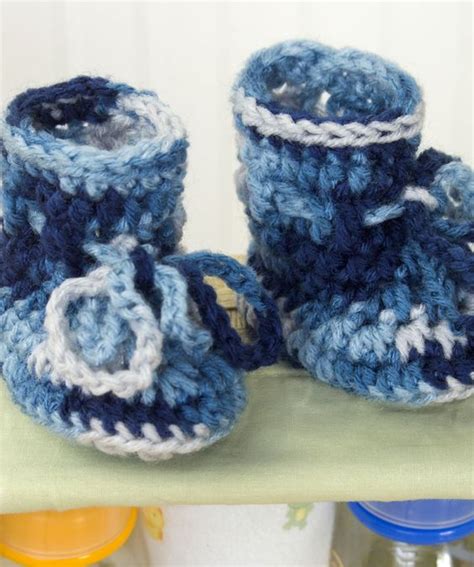 Baby Boots Crochet Pattern | Red Heart | Crochet: Booties, Little Shoes ...