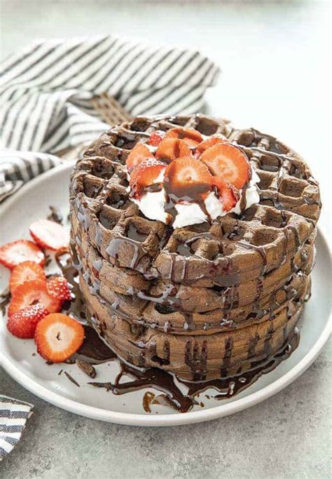 Perfect Chocolate Waffles - The Salty Marshmallow