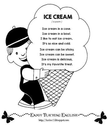 ICE CREAM (poem) | Short poems for kids, Kids poems, English poems for kids