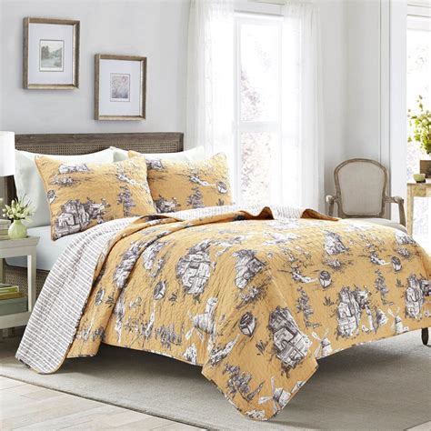 Bedding Bundle: French Country Toile Quilt Set + Darla Comforter Set ...