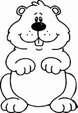 Free Groundhog Coloring Page sketch template