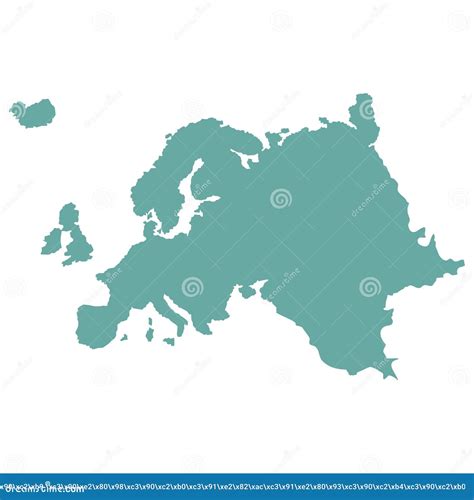 Europe Outline World Map, Vector Illustration Isolated On White. Map Of Europe Continent ...