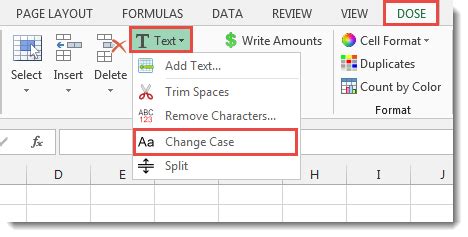 Excel Change Case to Upper Lower Proper Case