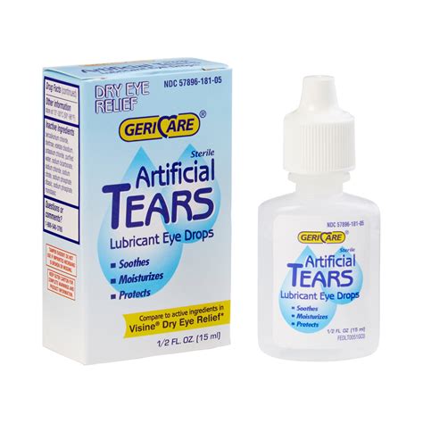 Gericare Artificial Tears Lubricating Eye Drops, 15 ml - Walmart.com ...