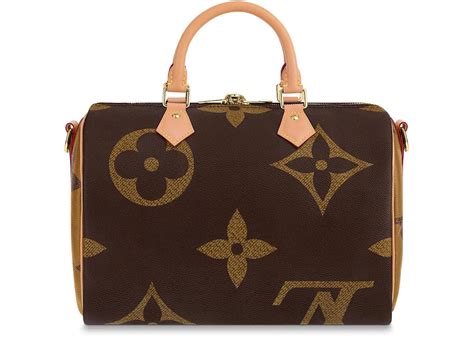 Louis Vuitton Speedy Bandouliere Monogram Giant Reverse 30 Brown in ...