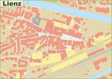 Lienz city center map - Ontheworldmap.com