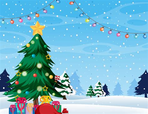 Merry Christmas background template with Christmas tree 3822698 Vector Art at Vecteezy