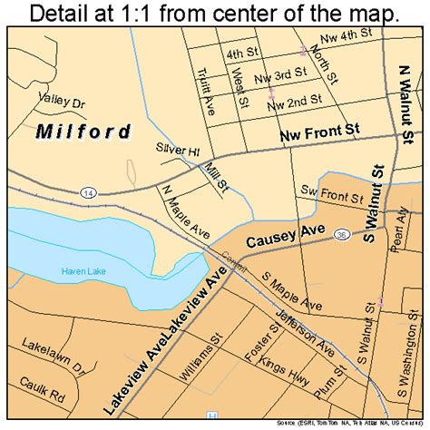 Milford Delaware Street Map 1047420